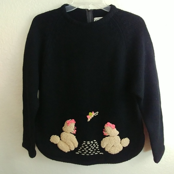 Vintage 6s Wool Knit Poodle Sweater 